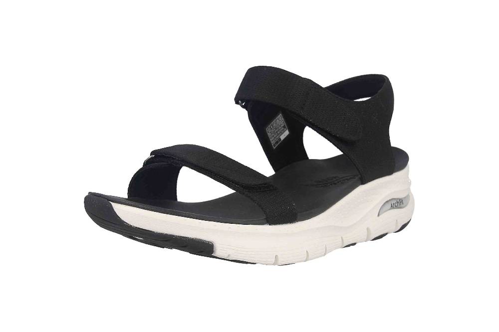 Skechers ARCH FIT TOURISTY Sandalen In Übergrößen Schwarz 119247 BLK Große Damenschuhe