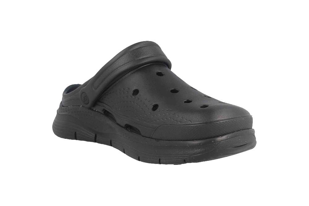 Skechers ARCH FIT VALIANT Clogs & Hausschuhe In Übergrößen Schwarz 243160 BBK/Damen Große Damenschuhe