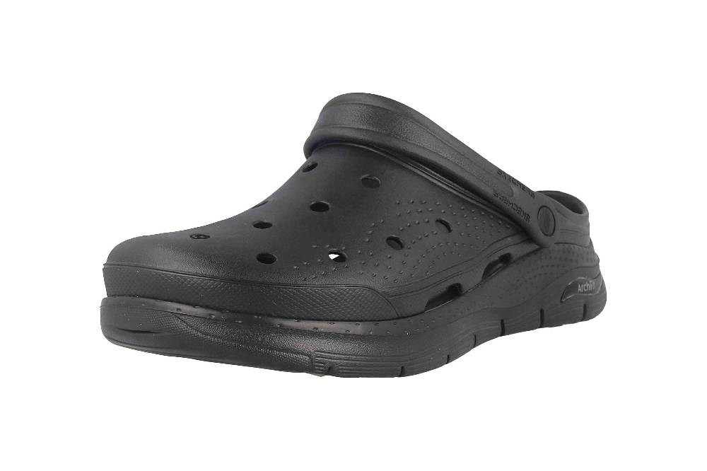 Skechers ARCH FIT VALIANT Clogs & Hausschuhe In Übergrößen Schwarz 243160 BBK/Damen Große Damenschuhe