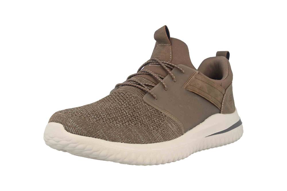 Skechers DELSON 3.0 CICADA Sneaker In Übergrößen Grün 210238 KHK Große Herrenschuhe