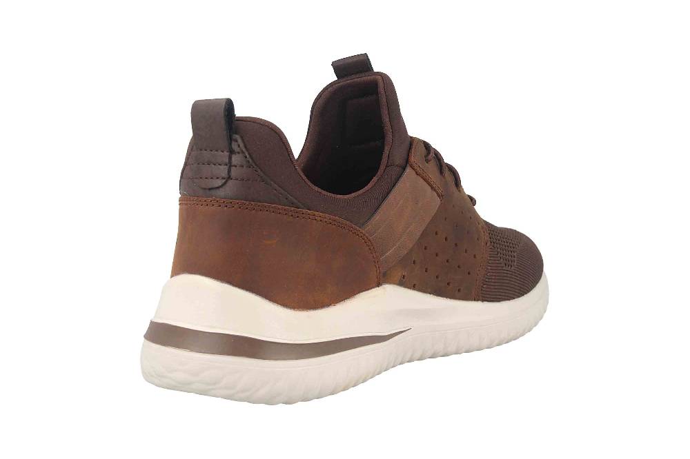 Skechers DELSON 3.0 CICADA Sneaker In Übergrößen Braun 210238 CDB Große Herrenschuhe