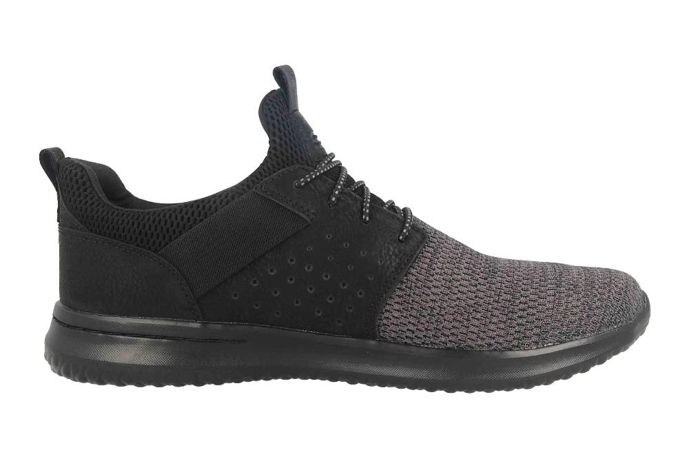 Skechers DELSON CAMBEN Sneaker In Übergrößen Schwarz 65474 BBK Große Herrenschuhe
