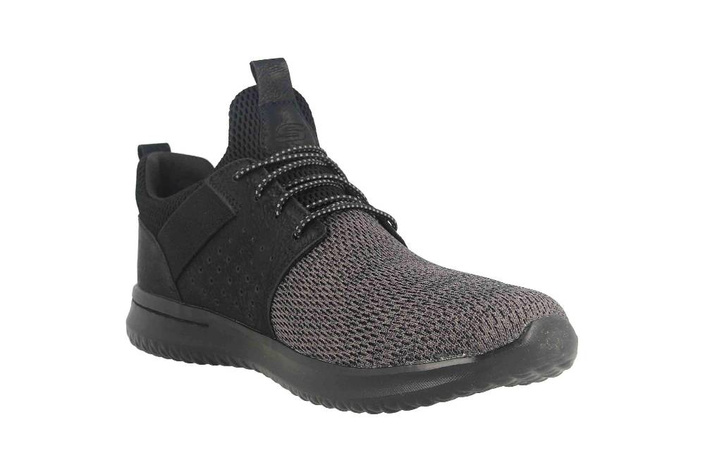 Skechers DELSON CAMBEN Sneaker In Übergrößen Schwarz 65474 BBK Große Herrenschuhe
