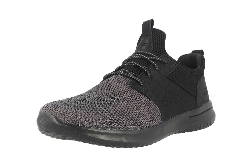 Skechers DELSON CAMBEN Sneaker In Übergrößen Schwarz 65474 BBK Große Herrenschuhe