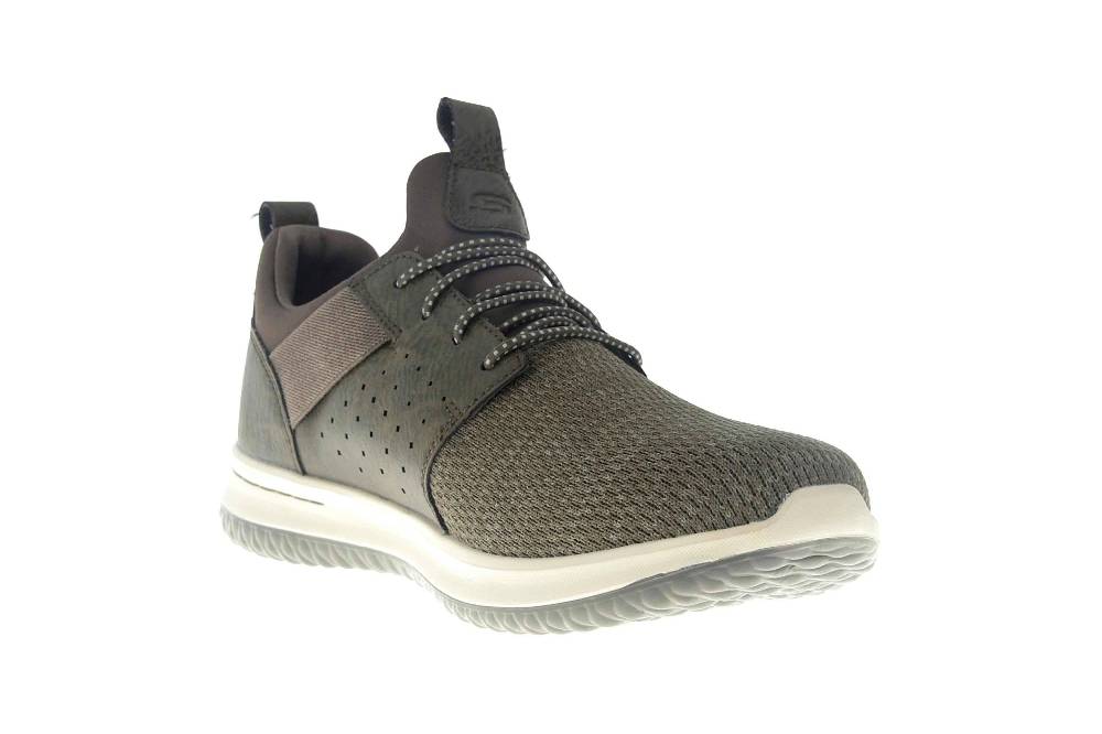 Skechers DELSON CAMBEN Sneakers In Übergrößen Grün 65474 OLV Große Herrenschuhe