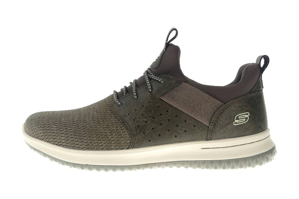 Skechers DELSON CAMBEN Sneakers in Übergrößen Grün 65474 OLV große Herrenschuhe