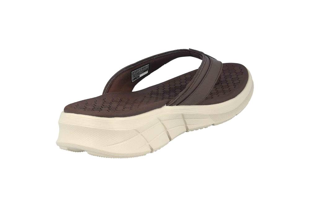 Skechers EQUALIZER 4.0 SANDAL SERASA Zehentrenner In Übergrößen Braun 237049 BRN Große Herrenschuhe