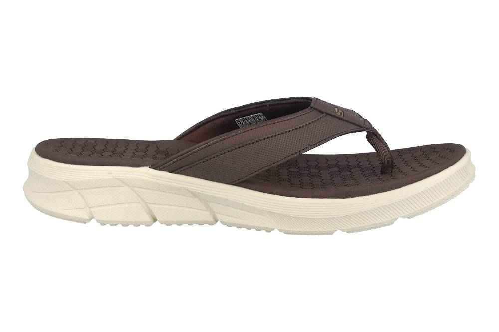 Skechers EQUALIZER 4.0 SANDAL SERASA Zehentrenner In Übergrößen Braun 237049 BRN Große Herrenschuhe