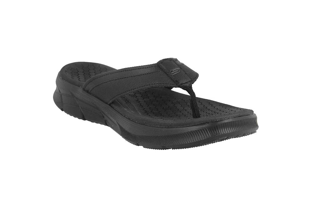Skechers EQUALIZER 4.0 SANDAL SERASA Zehentrenner In Übergrößen Schwarz 237049 BBK Große Herrenschuhe