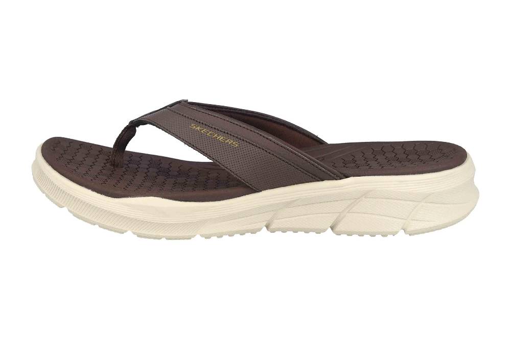 Skechers EQUALIZER 4.0 SANDAL SERASA Zehentrenner in Übergrößen Braun 237049 BRN große Herrenschuhe