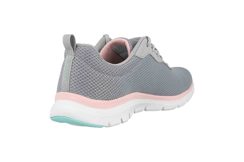 Skechers FLEX APPEAL 4.0 BRILLIANT VIEW Sneaker In Übergrößen Grau 149303 GYLP Große Damenschuhe