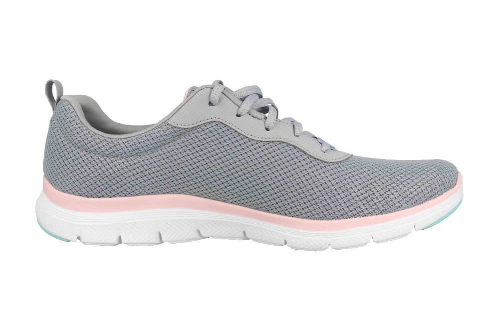 Skechers FLEX APPEAL 4.0 BRILLIANT VIEW Sneaker In Übergrößen Grau 149303 GYLP Große Damenschuhe