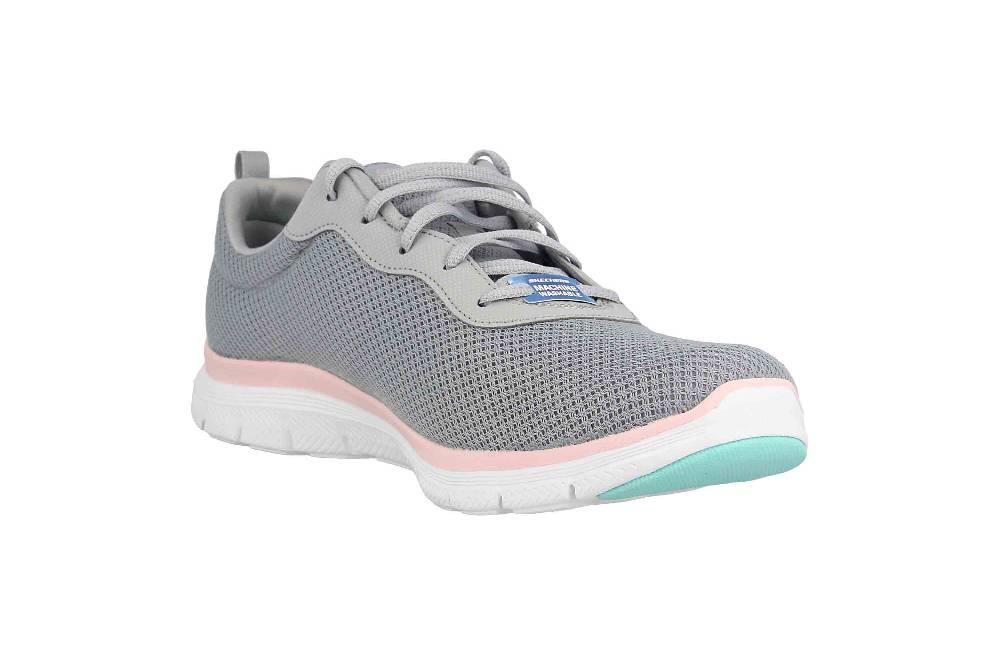 Skechers FLEX APPEAL 4.0 BRILLIANT VIEW Sneaker In Übergrößen Grau 149303 GYLP Große Damenschuhe