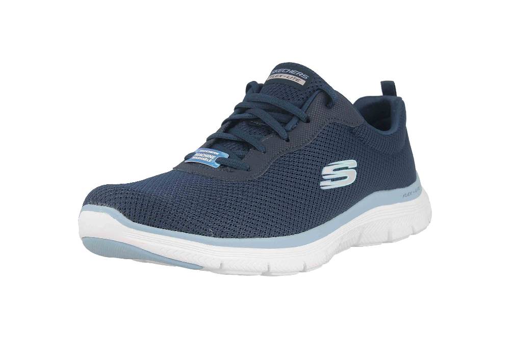 Skechers FLEX APPEAL 4.0 BRILLIANT VIEW Sneaker In Übergrößen Blau 149303 NVBL Große Damenschuhe