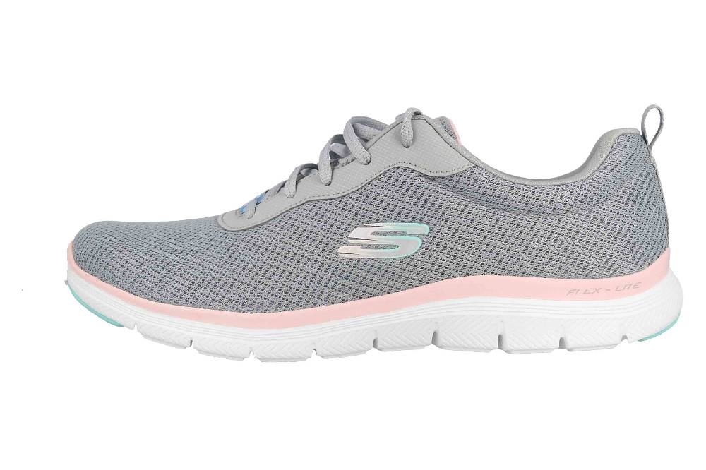 Skechers FLEX APPEAL 4.0 BRILLIANT VIEW Sneaker in Übergrößen Grau 149303 GYLP große Damenschuhe