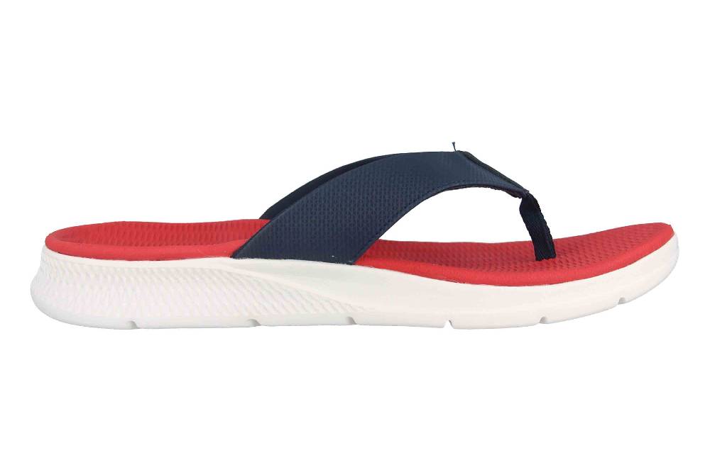 Skechers GO CONSISTENT SANDAL SYNTHWAVE Zehentrenner In Übergrößen Blau 229035 NVRD Große Herrenschuhe