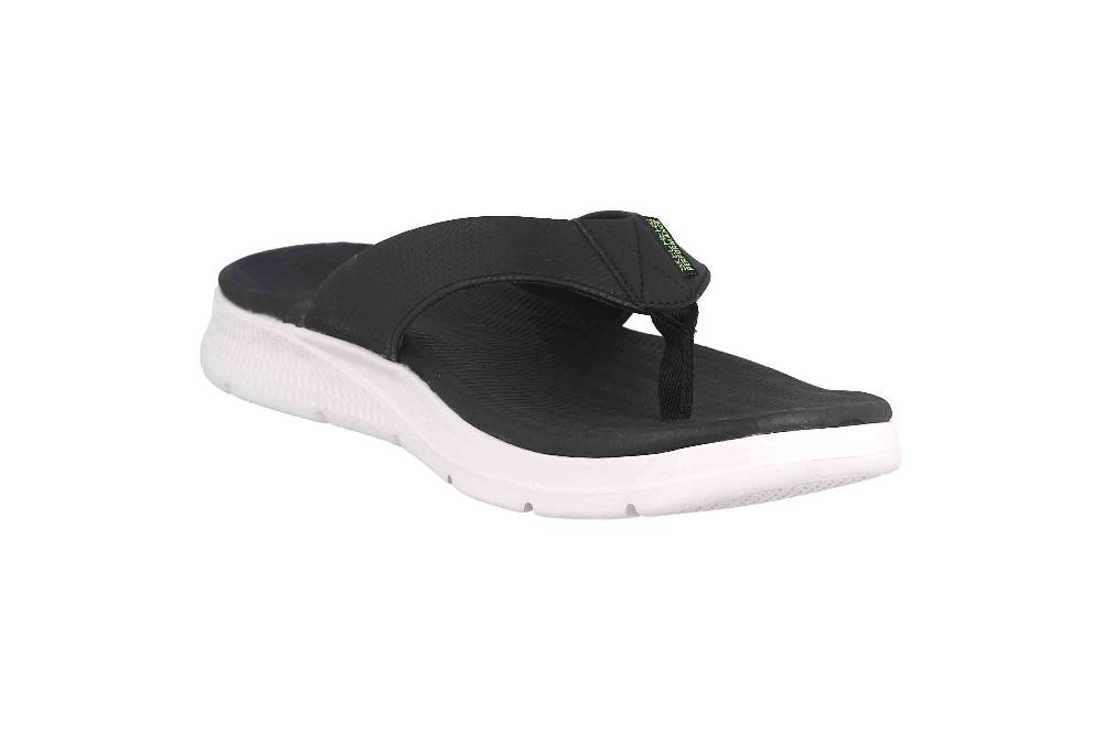 Skechers GO CONSISTENT SANDAL SYNTHWAVE Zehentrenner In Übergrößen Schwarz 229035 BLK Große Herrenschuhe