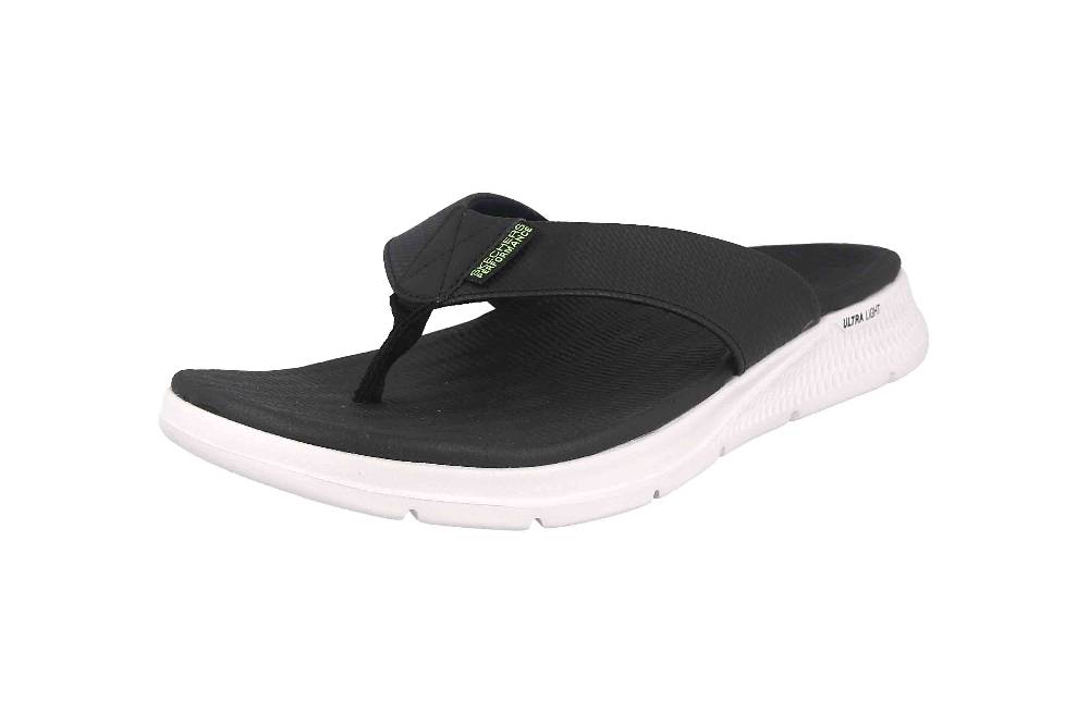 Skechers GO CONSISTENT SANDAL SYNTHWAVE Zehentrenner In Übergrößen Schwarz 229035 BLK Große Herrenschuhe