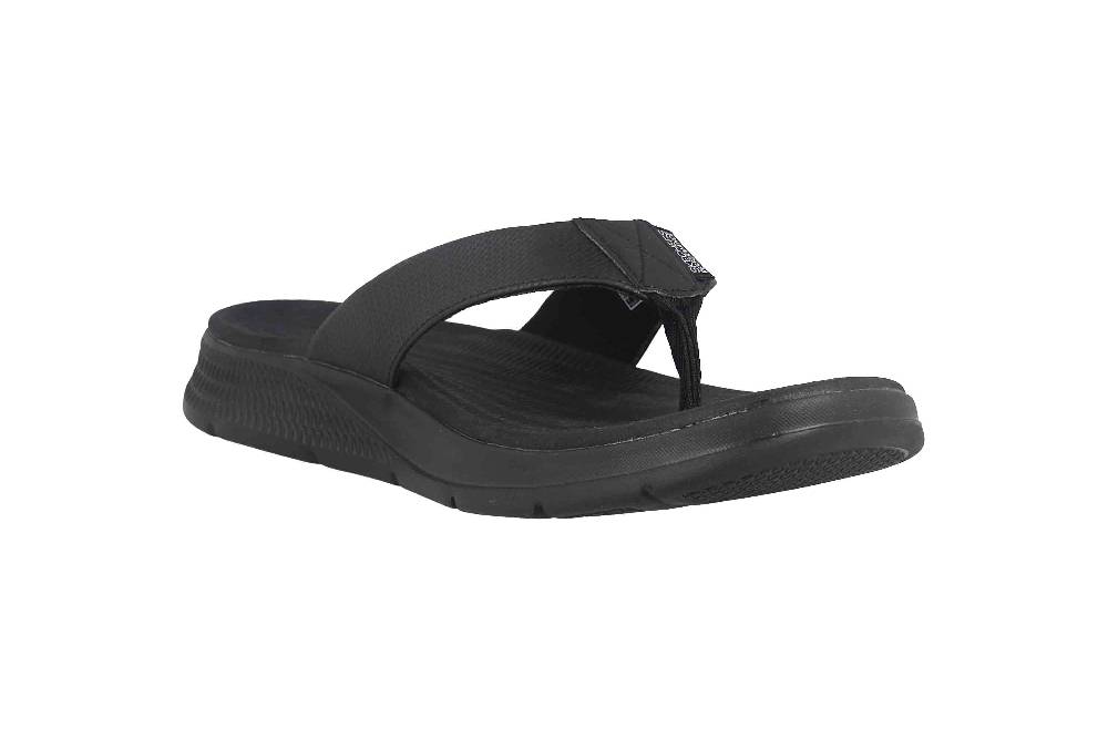 Skechers GO CONSISTENT SANDAL SYNTHWAVE Zehentrenner In Übergrößen Schwarz 229035 BBK Große Herrenschuhe
