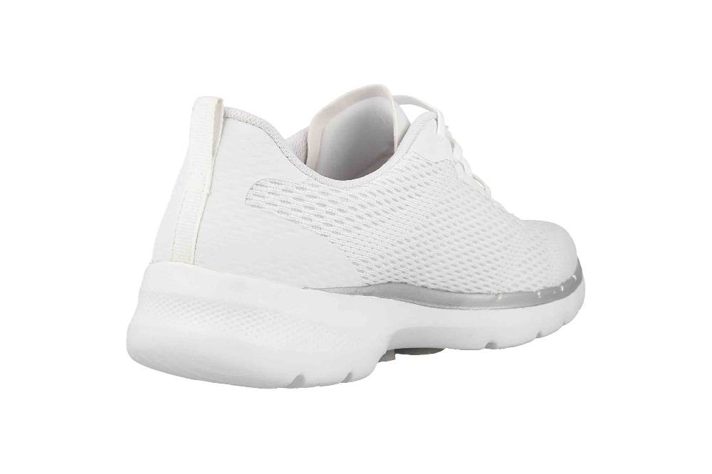 Skechers GO WALK 6 BOLD VISION Sneaker In Übergrößen Weiß 124512 WHT Große Damenschuhe