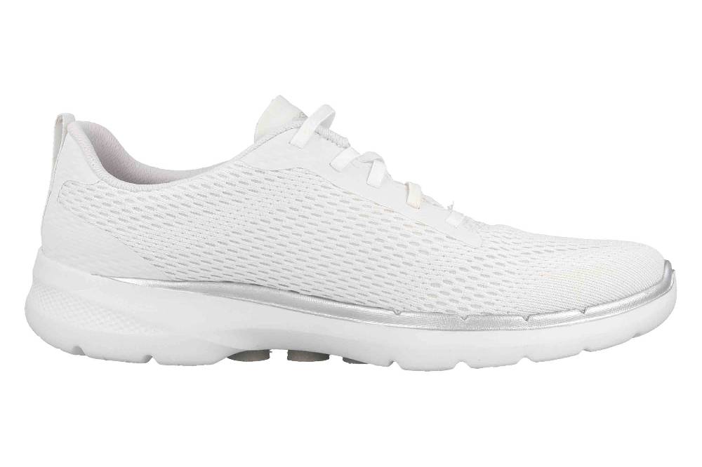 Skechers GO WALK 6 BOLD VISION Sneaker In Übergrößen Weiß 124512 WHT Große Damenschuhe