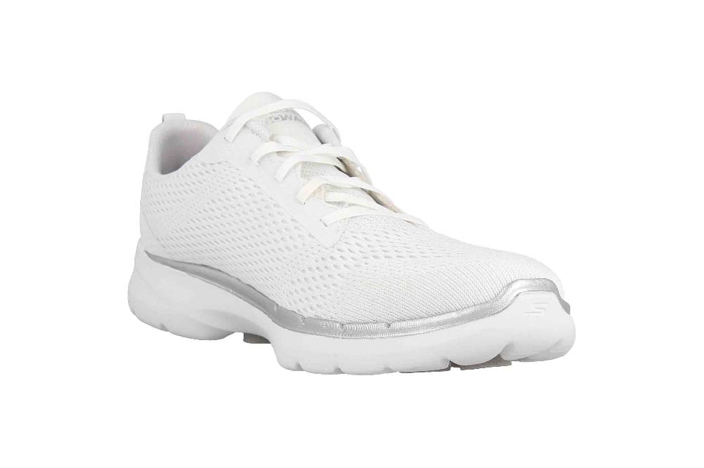 Skechers GO WALK 6 BOLD VISION Sneaker In Übergrößen Weiß 124512 WHT Große Damenschuhe