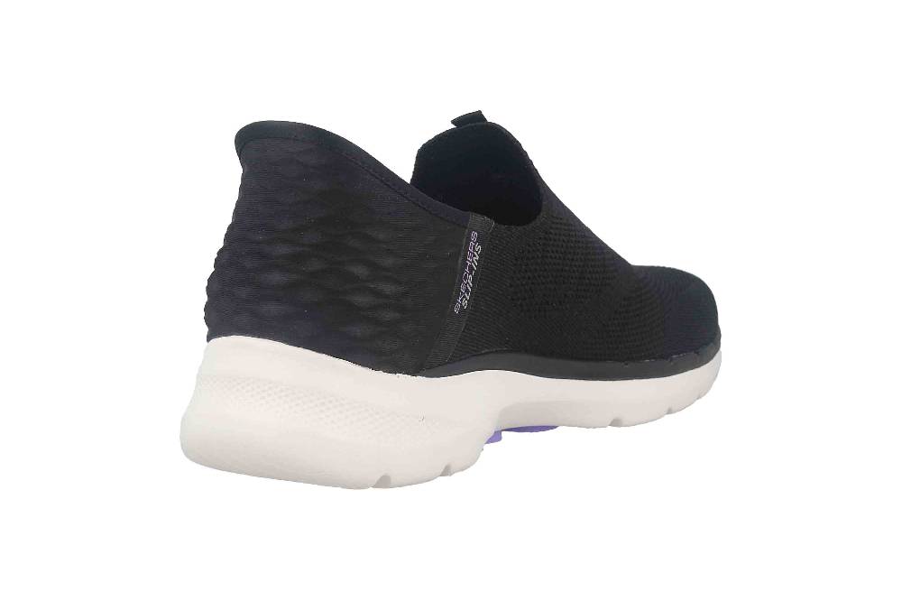 Skechers GO WALK 6 FABULOUS VIEW Sneaker In Übergrößen Schwarz 124569 BKLV Große Damenschuhe