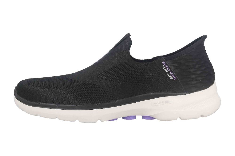 Skechers GO WALK 6 FABULOUS VIEW Sneaker in Übergrößen Schwarz 124569 BKLV große Damenschuhe