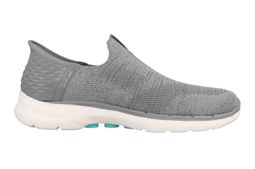 Skechers GO WALK 6 FABULOUS VIEW Sneaker In Übergrößen Grau 124569 GRY Große Damenschuhe