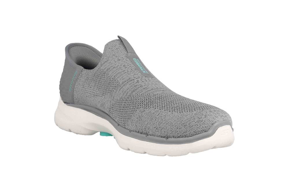 Skechers GO WALK 6 FABULOUS VIEW Sneaker In Übergrößen Grau 124569 GRY Große Damenschuhe