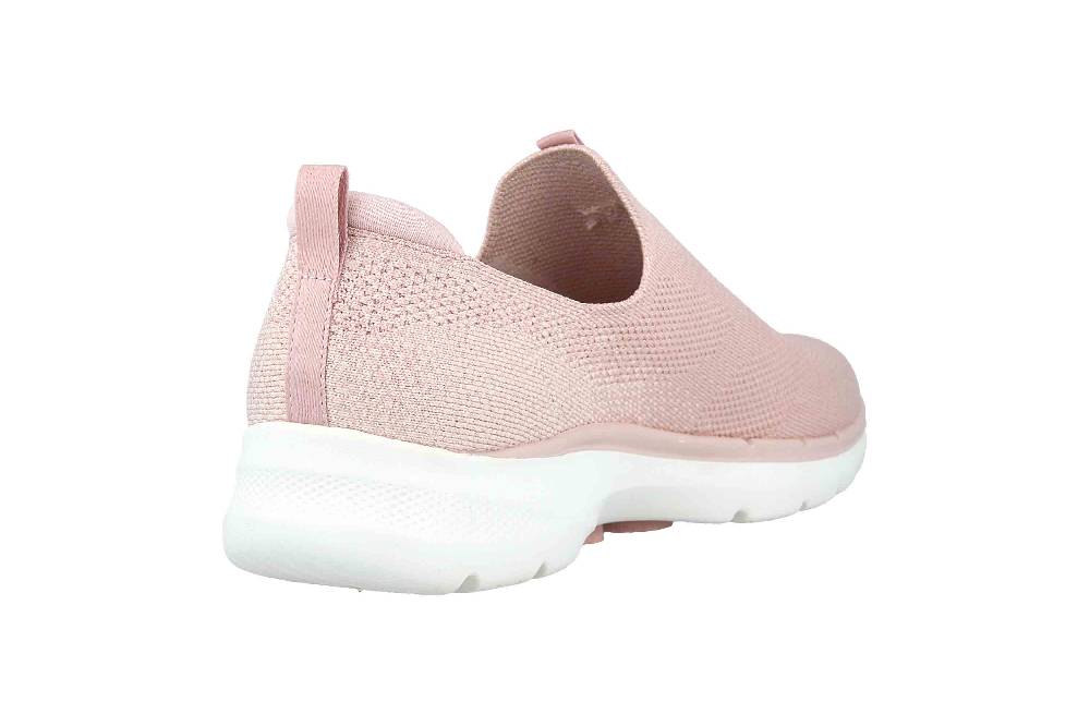 Skechers GO WALK 6 GLIMMERING Sneaker In Übergrößen Pink 124502 LTPK Große Damenschuhe
