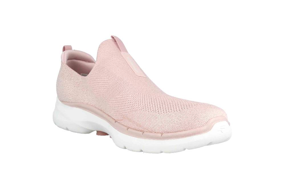 Skechers GO WALK 6 GLIMMERING Sneaker In Übergrößen Pink 124502 LTPK Große Damenschuhe