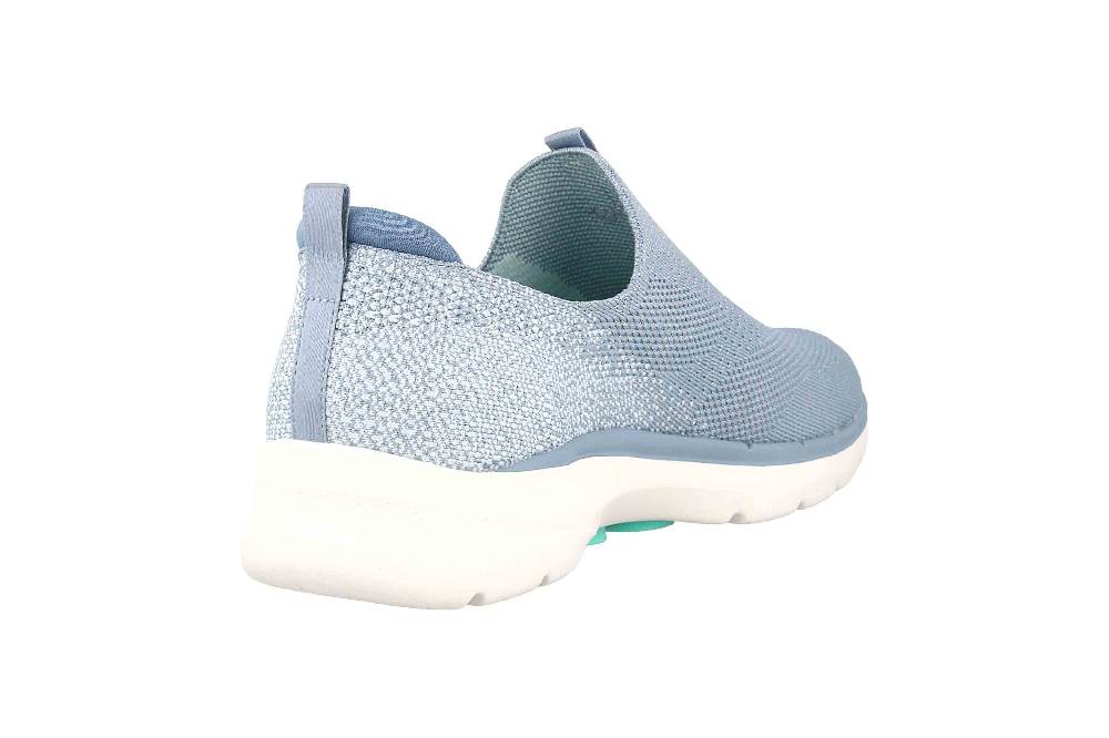 Skechers GO WALK 6 GLIMMERING Sneaker In Übergrößen Blau 124502 BLTQ Große Damenschuhe