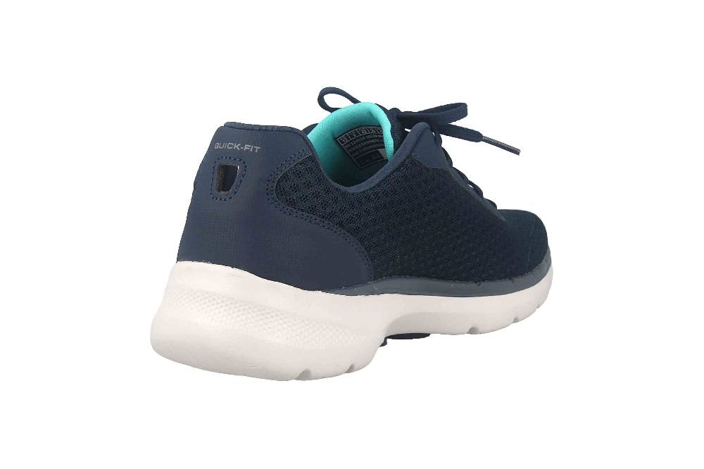 Skechers GO WALK 6 ICONIC VISION Sneaker In Übergrößen Blau 124514 NVTQ Große Damenschuhe