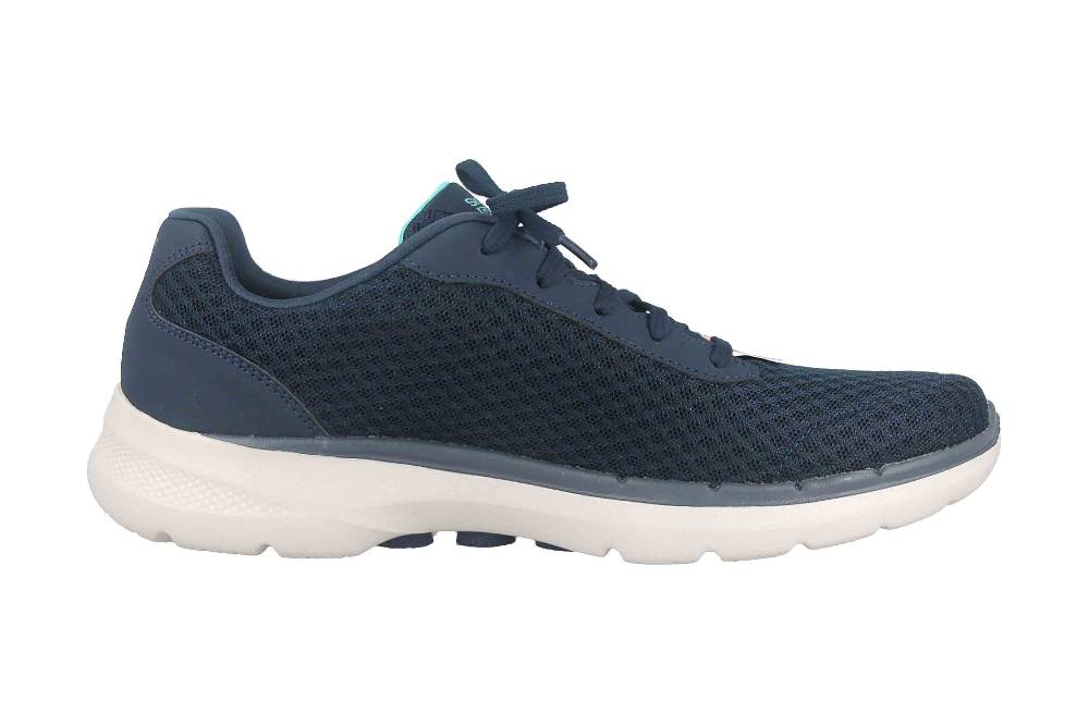 Skechers GO WALK 6 ICONIC VISION Sneaker In Übergrößen Blau 124514 NVTQ Große Damenschuhe