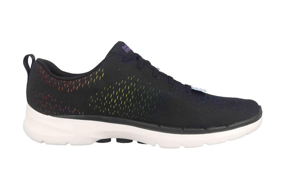 Skechers GO WALK 6 VIBRANT ENERGY Sneaker In Übergrößen Schwarz 124520 BKMT Große Damenschuhe