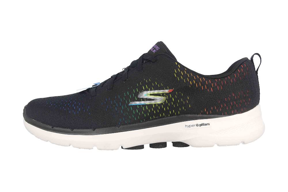 Skechers GO WALK 6 VIBRANT ENERGY Sneaker in Übergrößen Schwarz 124520 BKMT große Damenschuhe