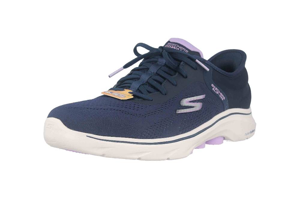 Skechers GO WALK 7 VALIN Sneaker In Übergrößen Blau 125233 NVLV Große Damenschuhe
