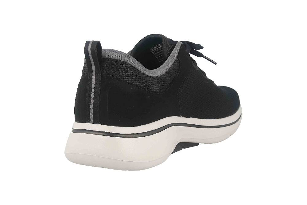 Skechers GO WALK ARCH FIT CLINTON Sneaker In Übergrößen Schwarz 216254 BKGY Große Herrenschuhe