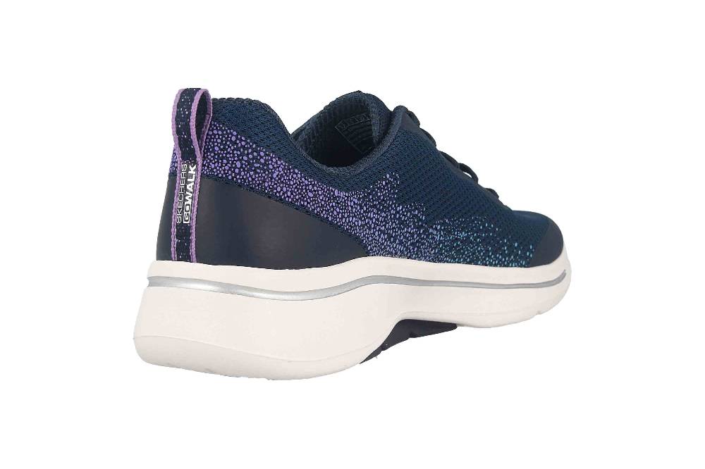 Skechers GO WALK ARCH FIT FLYING STARS Sportschuhe In Übergrößen Blau 124486 NVLV Große Damenschuhe
