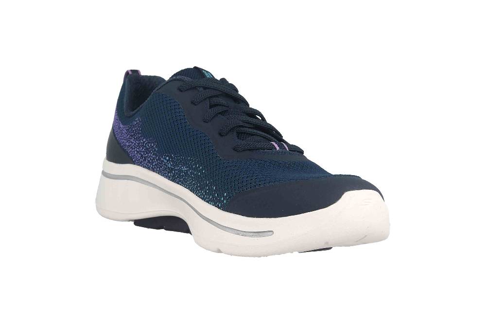 Skechers GO WALK ARCH FIT FLYING STARS Sportschuhe In Übergrößen Blau 124486 NVLV Große Damenschuhe