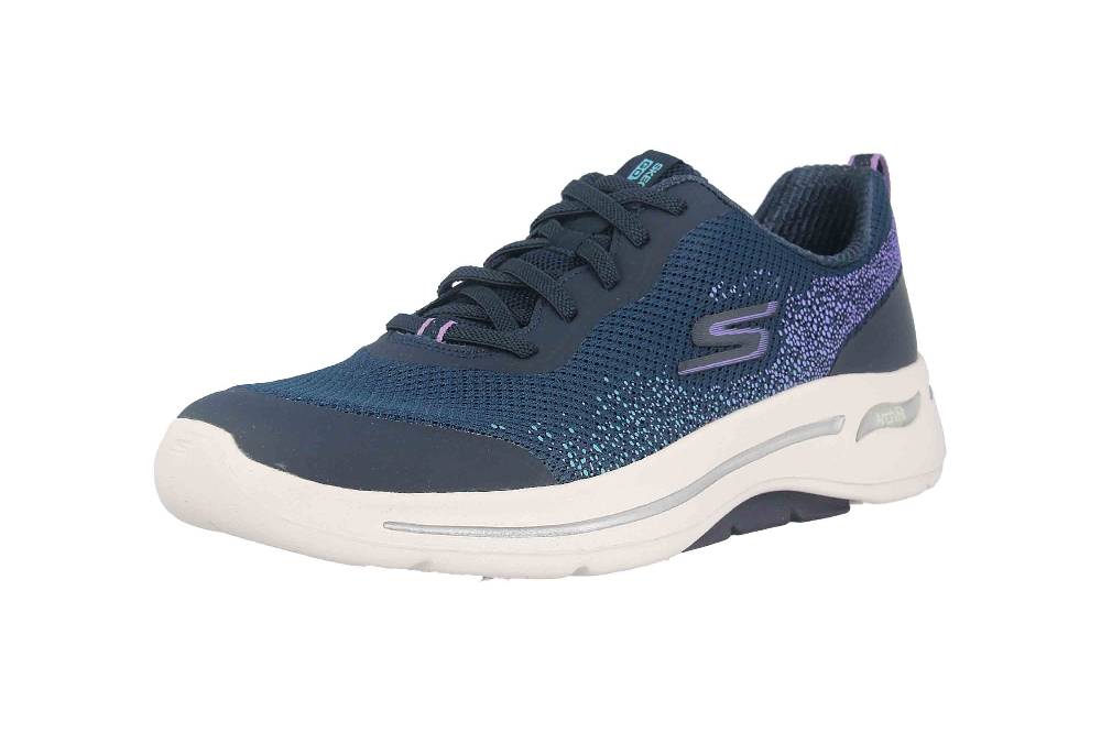 Skechers GO WALK ARCH FIT FLYING STARS Sportschuhe In Übergrößen Blau 124486 NVLV Große Damenschuhe