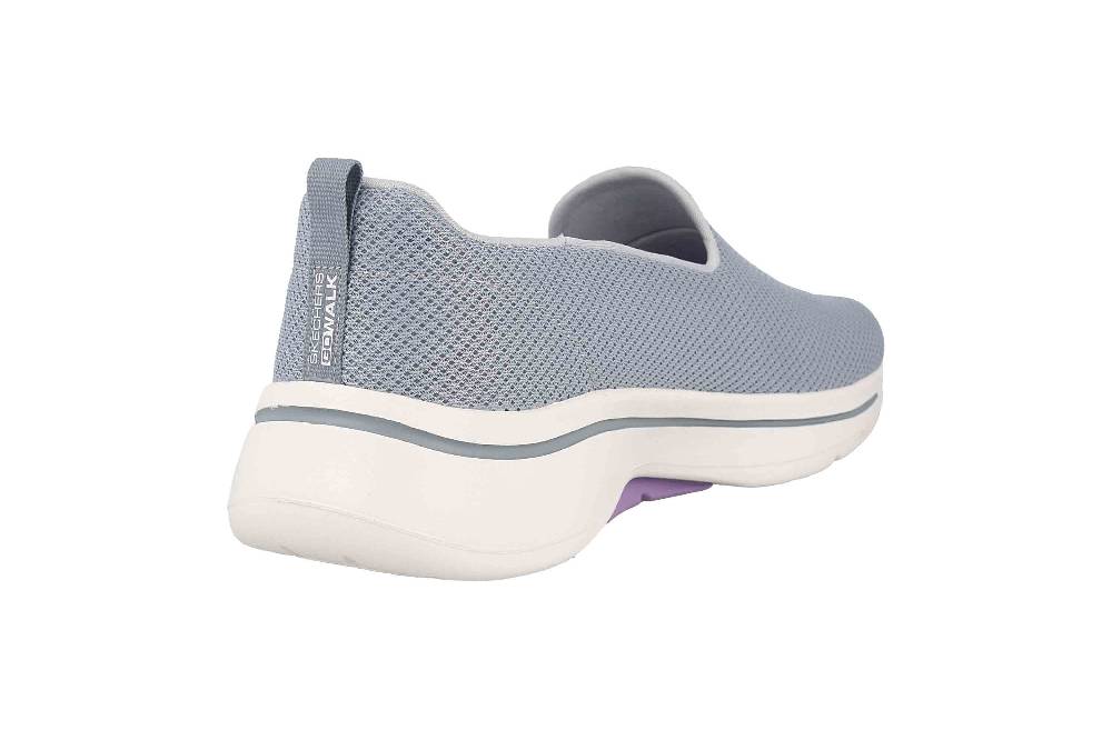 Skechers GO WALK ARCH FIT GRATEFUL Sneaker In Übergrößen Grau 124401 GYLV Große Damenschuhe