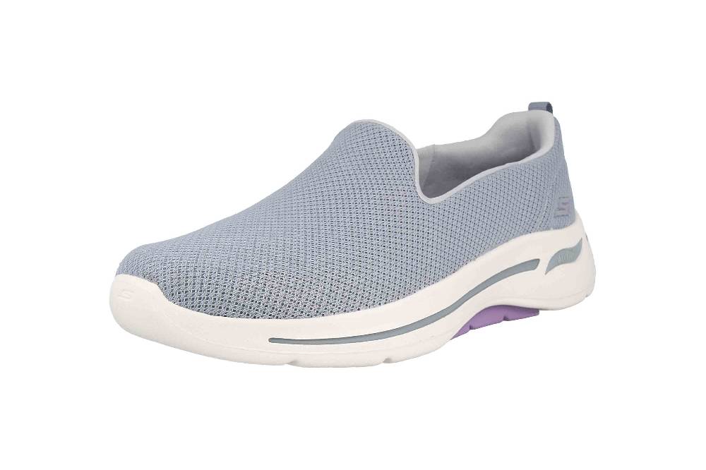 Skechers GO WALK ARCH FIT GRATEFUL Sneaker In Übergrößen Grau 124401 GYLV Große Damenschuhe