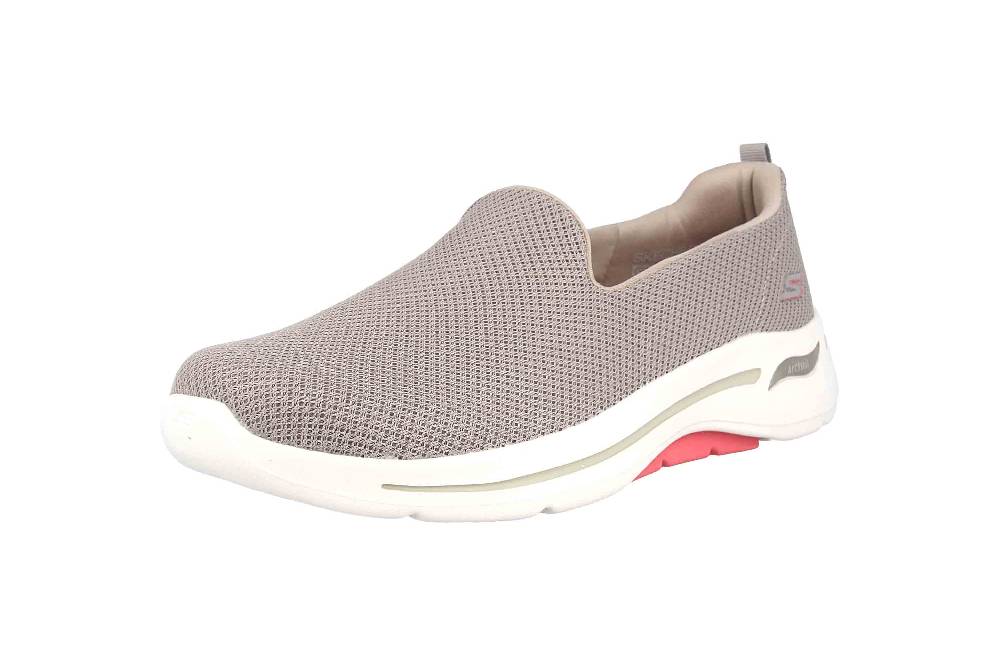Skechers GO WALK ARCH FIT GRATEFUL Sportschuhe In Übergrößen Grau 124401 TPCL Große Damenschuhe