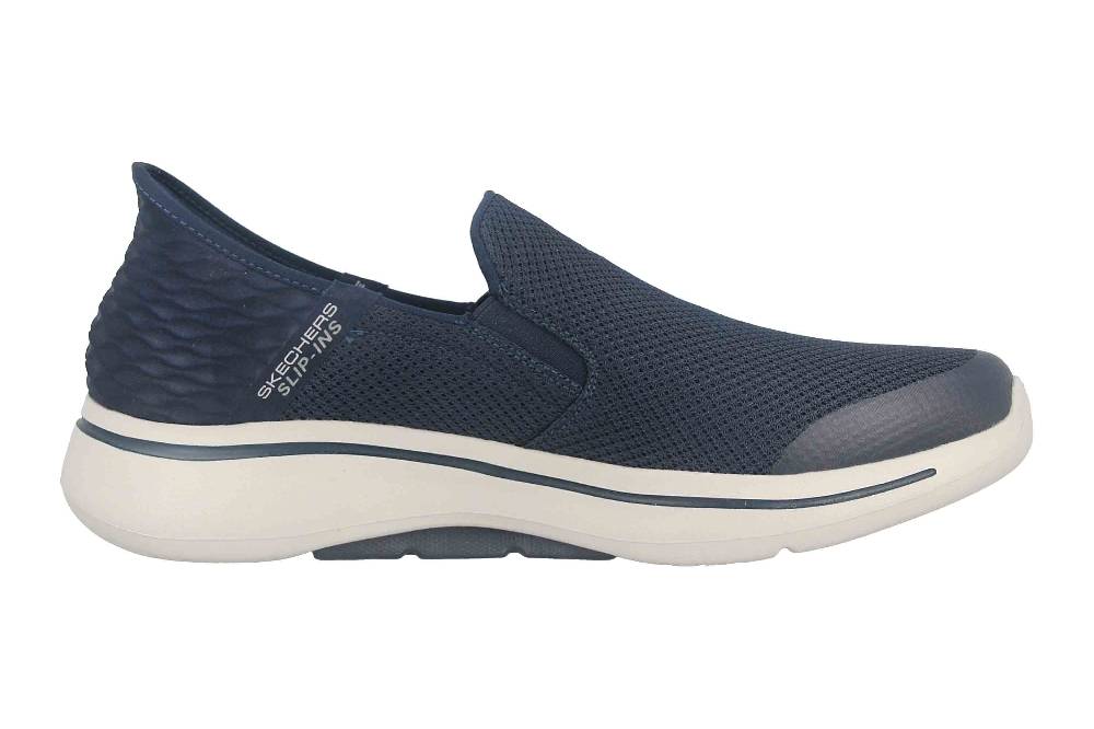 Skechers GO WALK ARCH FIT HANDS FREE Sportschuhe In Übergrößen Blau 216259 NVY Große Herrenschuhe