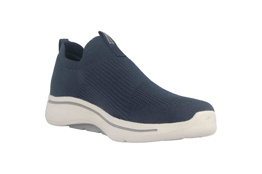 Skechers GO WALK ARCH FIT ICONIC Sneaker In Übergrößen Blau 216118 NVY Große Herrenschuhe