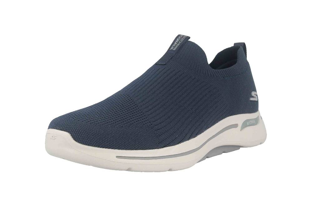 Skechers GO WALK ARCH FIT ICONIC Sneaker In Übergrößen Blau 216118 NVY Große Herrenschuhe