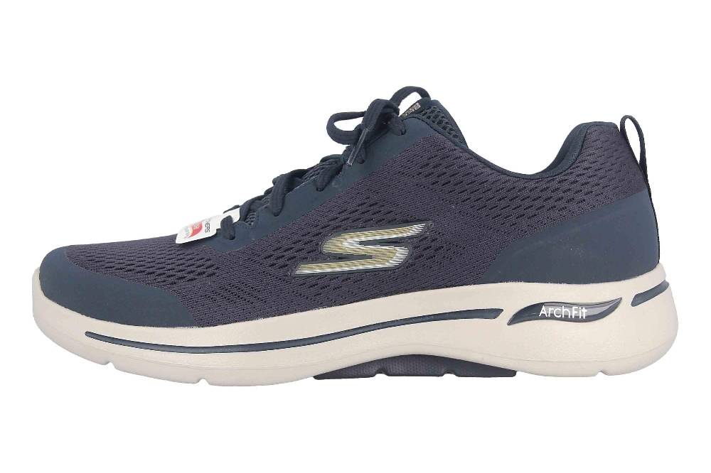 Skechers GO WALK ARCH FIT IDYLLIC Sneaker in Übergrößen Blau 216116 NVGD große Herrenschuhe