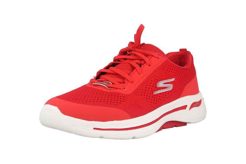 Skechers GO WALK ARCH FIT MOTION BREEZE Sneaker In Übergrößen Rot 124404 RED Große Damenschuhe